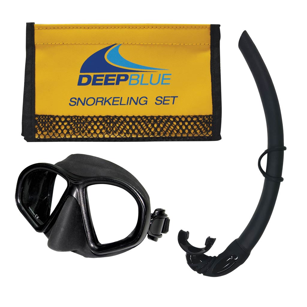 Deep Blue Covert Snorkeling Set Black - 2