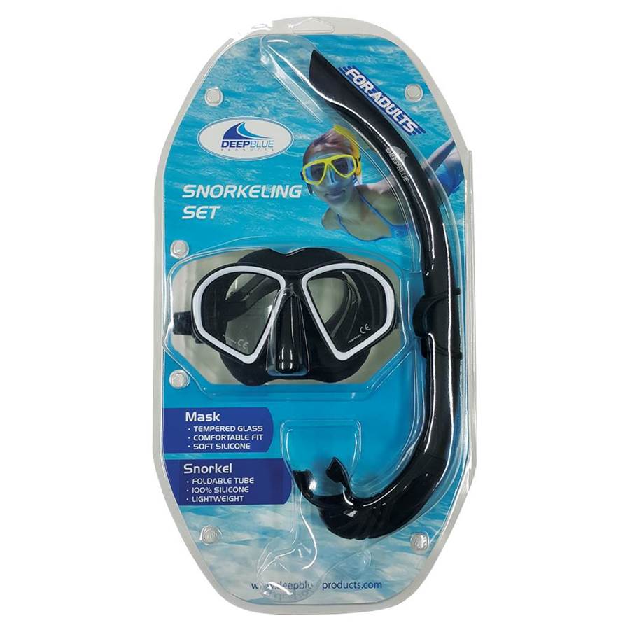 Deep Blue Covert Snorkeling Set Black/White - Supersports Thailand Supersports Thailand