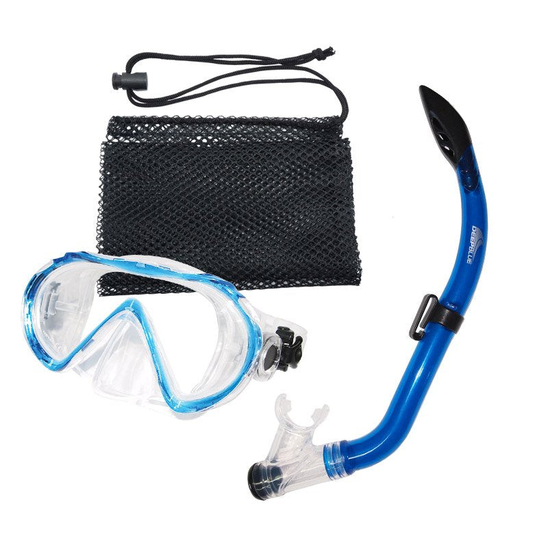 Deep Blue Fiji Silicone Junior Snorkeling Set Blue - 2 Supersports Thailand