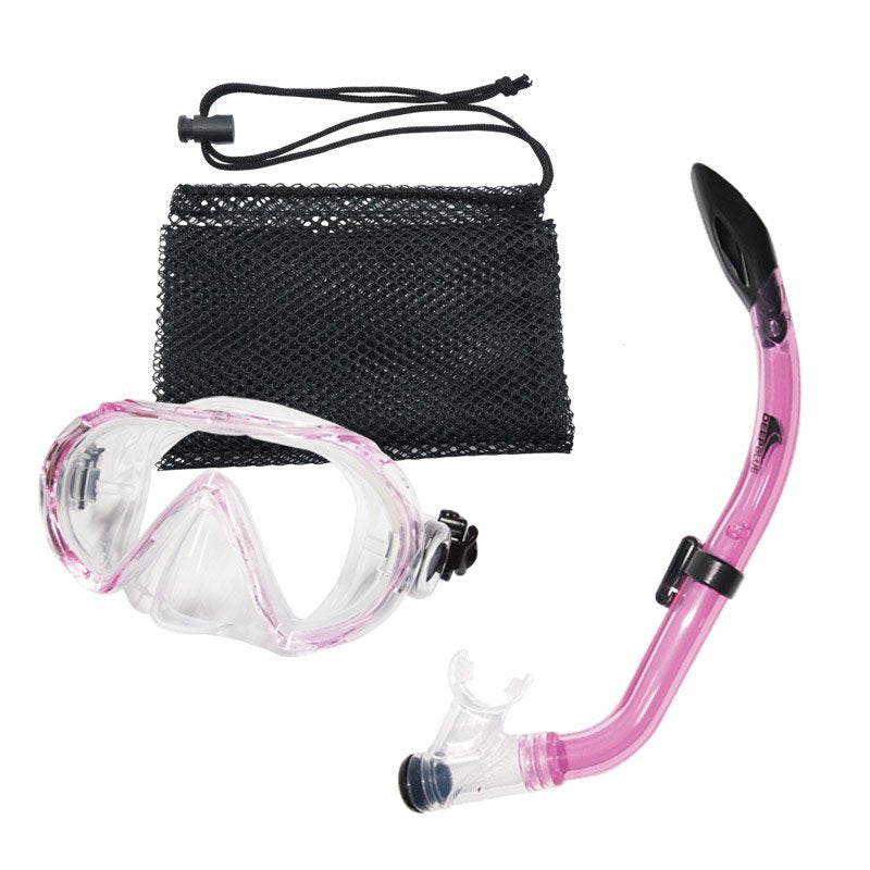 Deep Blue Fiji Silicone Junior Snorkeling Set Pink - 2