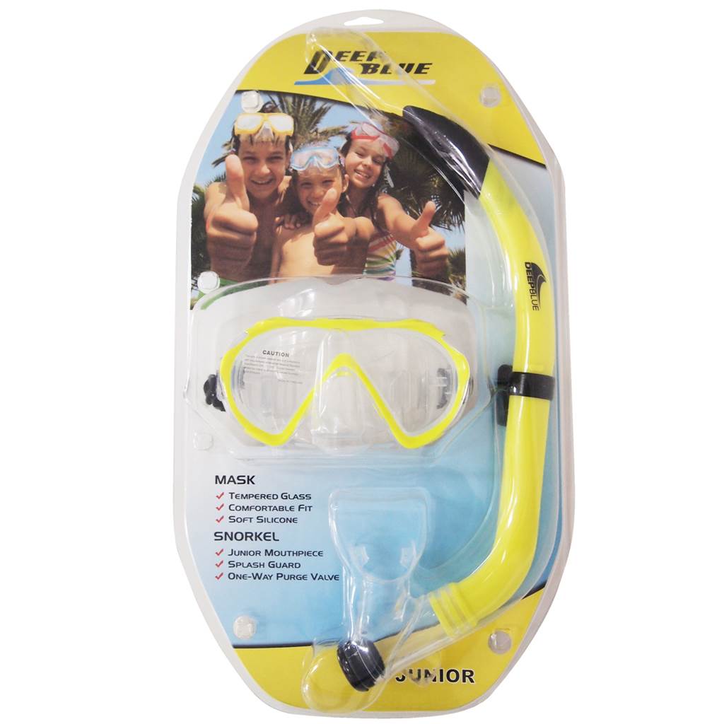 Deep Blue Fiji Silicone Junior Snorkeling Set Yellow - 1 Supersports Thailand