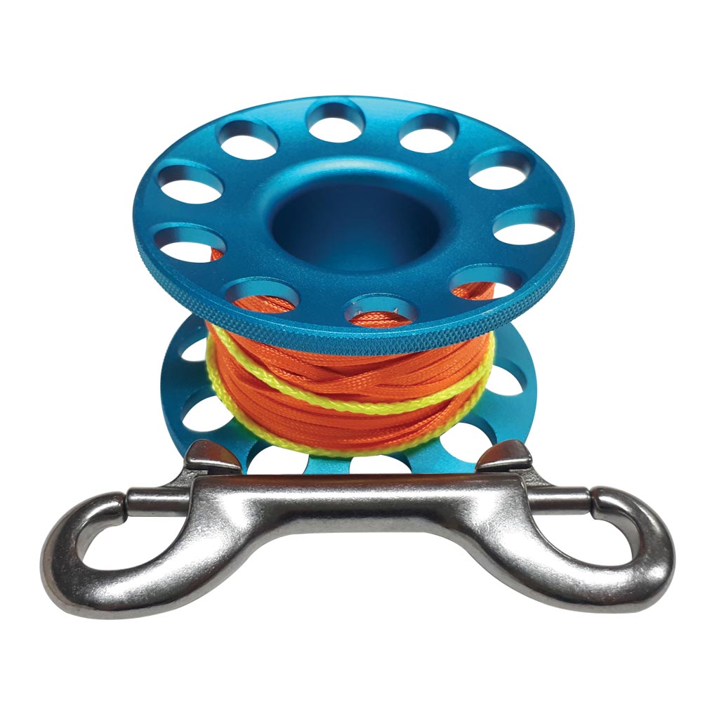 Deep Blue Finger Reel Aluminium 30m - 3