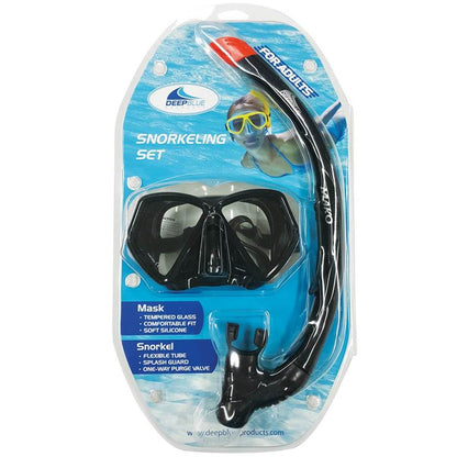 Deep Blue Mako Snorkeling Set Black - 1