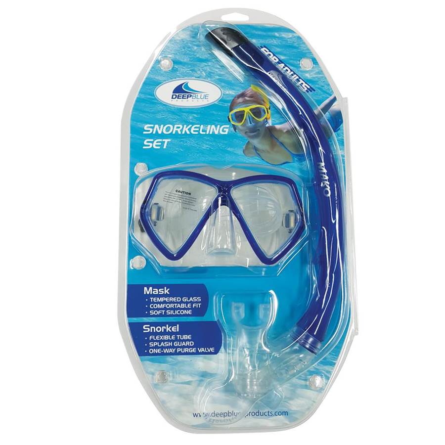 Deep Blue Mako Snorkeling Set Blue Transparent - 1
