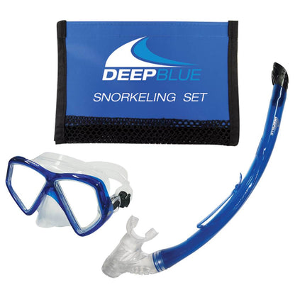 Deep Blue Mako Snorkeling Set Blue Transparent - 2