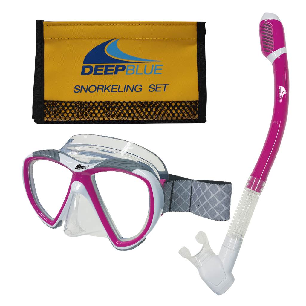 Deep Blue Orca Snorkeling Set Pink - 2