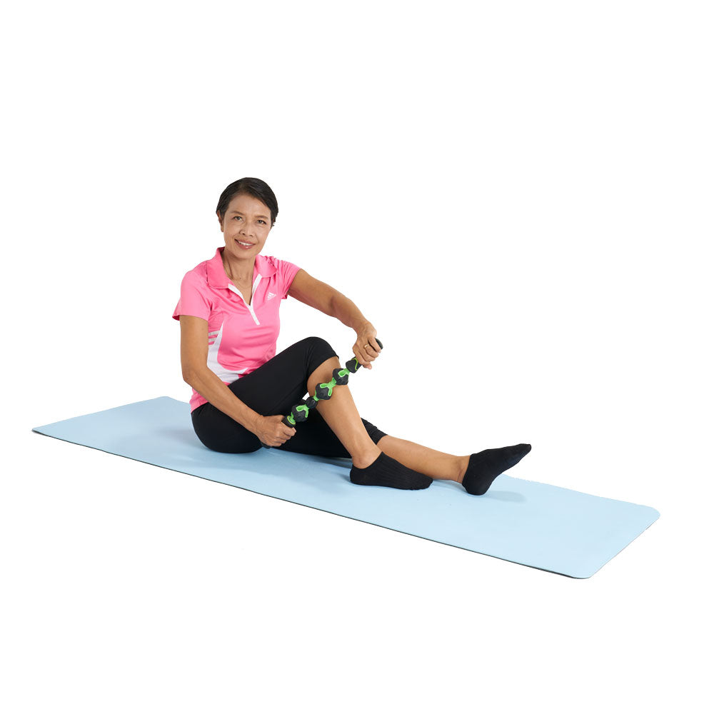 THAISPORTS ลูกกลิ้งนวดตัวแบบแท่ง ล้อกลาง เล็ก H-1423 สีดำ/เขียว - 4