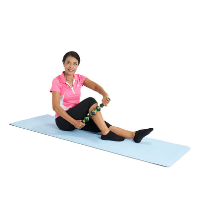 THAISPORTS ลูกกลิ้งนวดตัวแบบแท่ง ล้อกลาง เล็ก H-1423 สีดำ/เขียว - 4