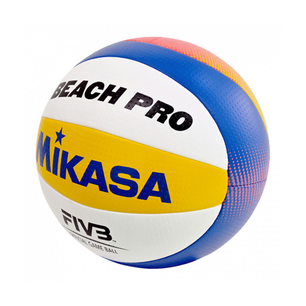 MIKASA วอลเลย์บอลชายหาด BV550C หนัง PU เย็บ เบอร์ 5 สีน้ำเงิน/ขาว/เหลือง FIVB Approved - 3