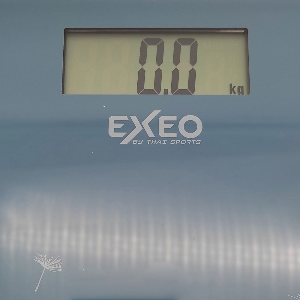 EXEO เครื่องชั่งน้ำหนัก ดิจิทอล EB9460 150kg. ลายดอกหญ้าพื้นฟ้า - 3