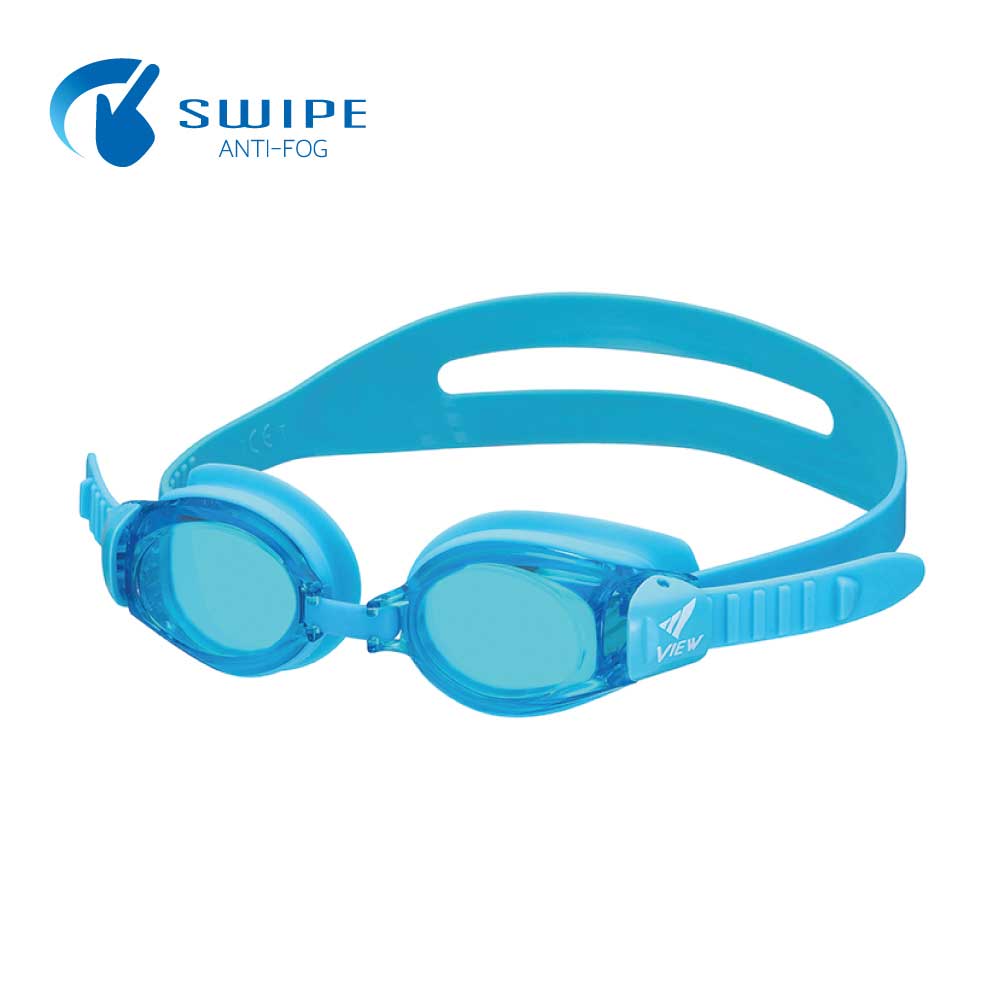 VIEW แว่นตาว่ายน้ำเด็ก 4-9 ปี ซิลิโคน V730JASA สีฟ้า - 1