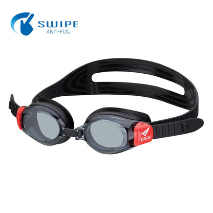 VIEW แว่นตาว่ายน้ำเด็ก 4-9 ปี ซิลิโคน V730JASA สีดำ - 1