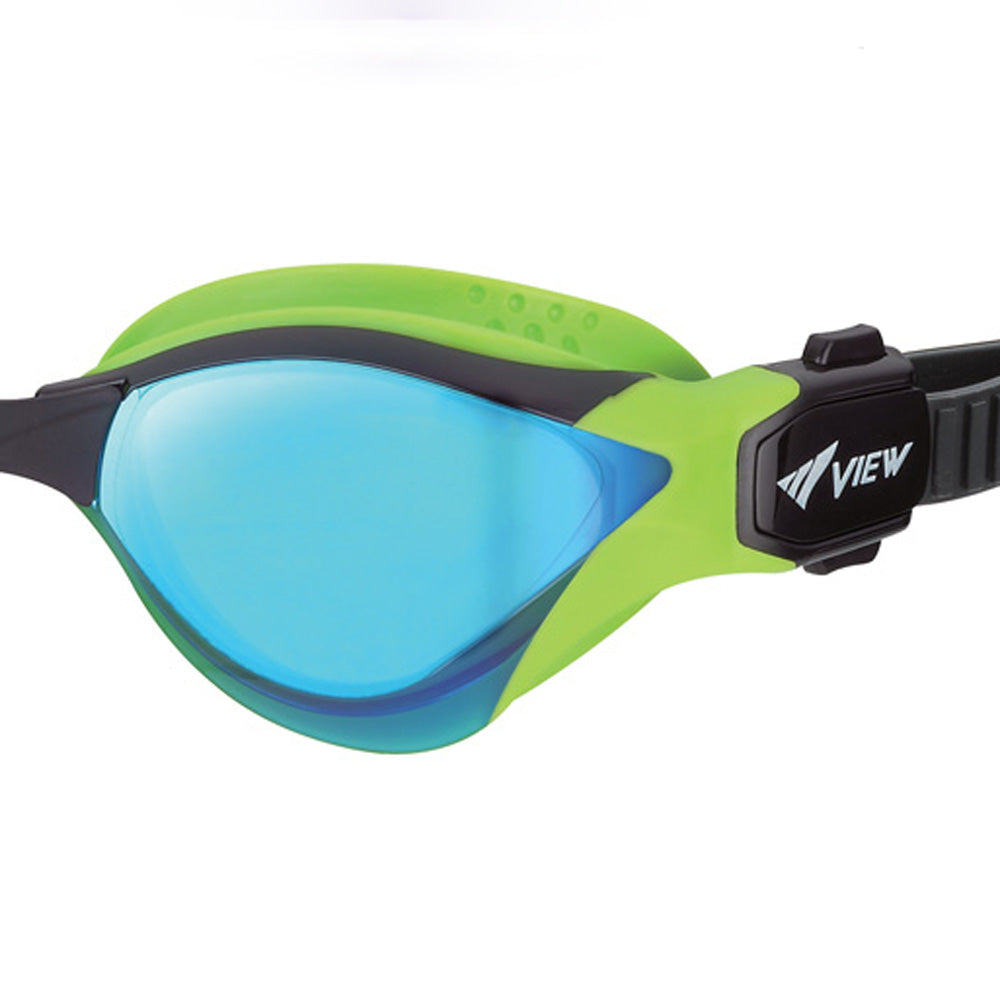 VIEW แว่นตาว่ายน้ำ ไตรกีฬา/Open Water V2000ASAM เลนส์ฉาบปรอท สีฟ้าปรอทฟ้า World Aquatics Approved - 2