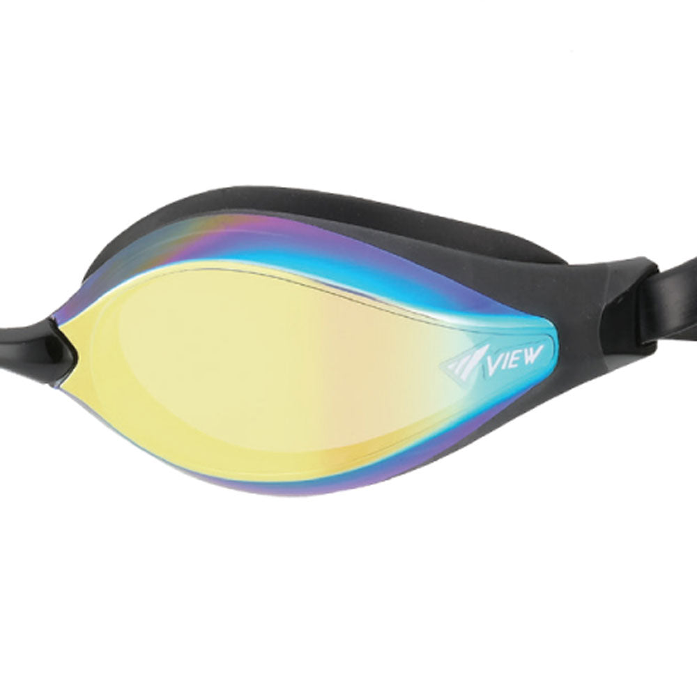 VIEW แว่นตาว่ายน้ำ แข่งขัน V240ASAM เลนส์ฉาบปรอท สีควันบุหรี่ปรอททอง World Aquatics Approved - 2 Supersports Thailand