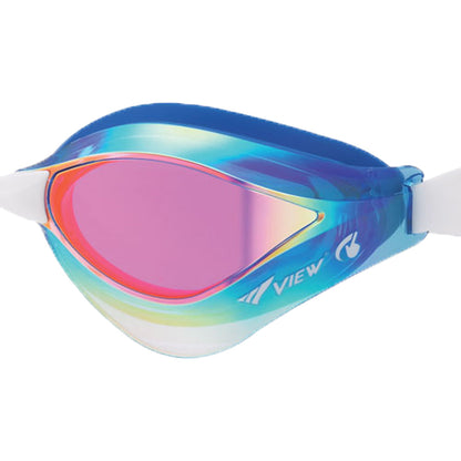 VIEW แว่นตาว่ายน้ำ แข่งขัน V230ASAMC เลนส์ฉาบปรอท สีฟ้าปรอทรุ้ง FINA Approved - 2