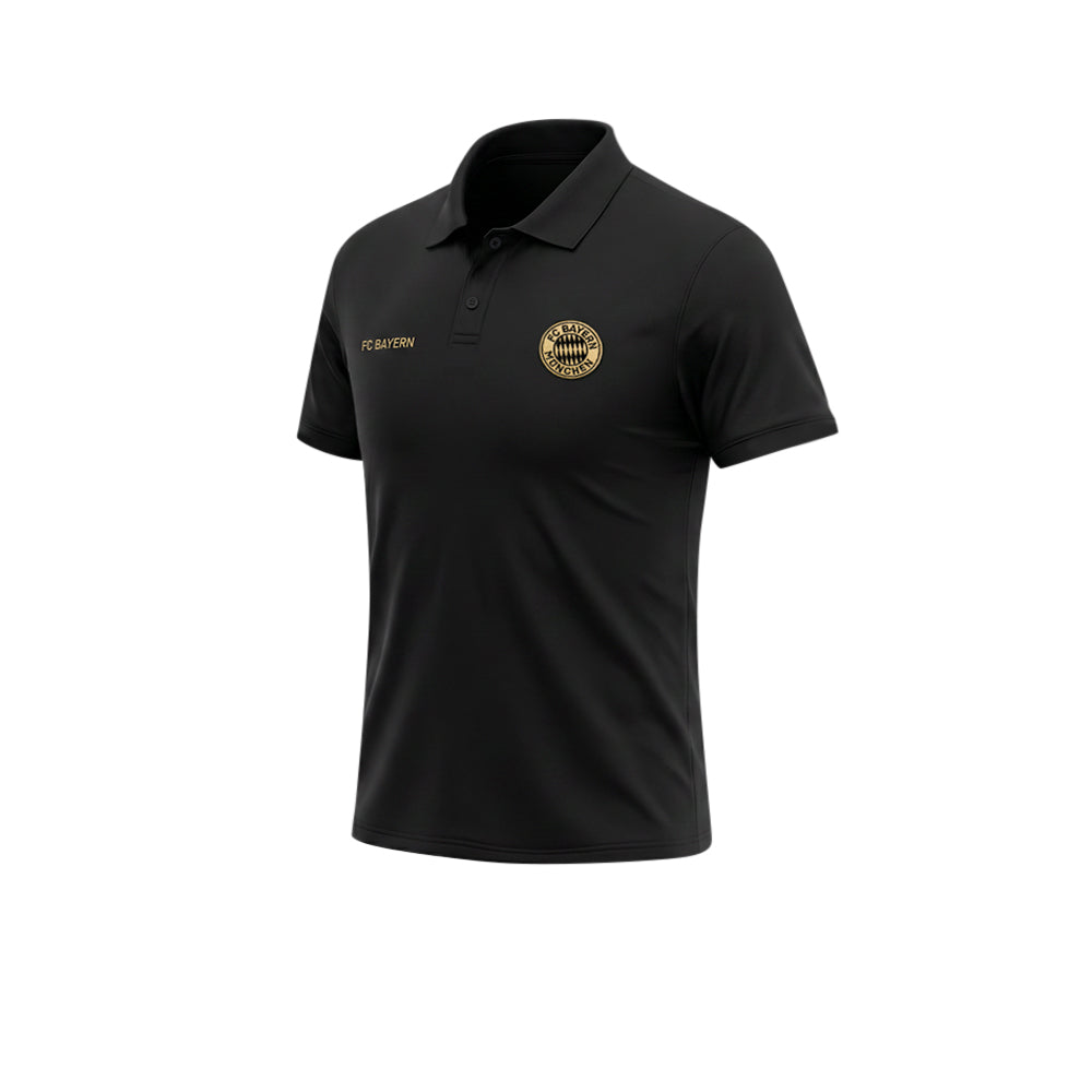 FC BAYERN MUNCHEN Gold Logo Men's Polo Shirt Supersports Thailand