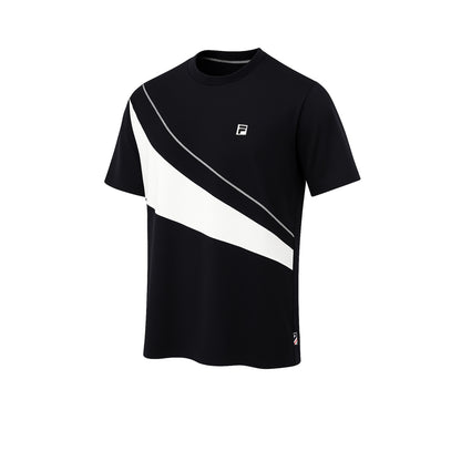 FILA FS2RSH0025X Men's Training T-Shirt สีดำ (Black) S (US SIZE)