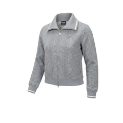FILA Collared Knitted เสื้อแจ็คเก็ตออกกำลังกายผู้หญิง