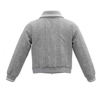 FILA Collared Knitted เสื้อแจ็คเก็ตออกกำลังกายผู้หญิง