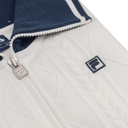 FILA Collared Knitted เสื้อแจ็คเก็ตออกกำลังกายผู้หญิง