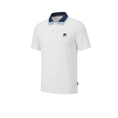 FILA Tennis Jacquard Collared เสื้อโปโลผู้ชาย
