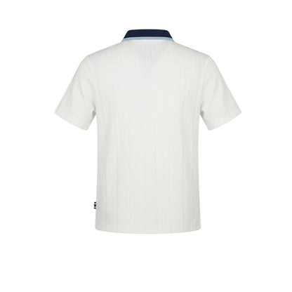 FILA Tennis Jacquard Collared เสื้อโปโลผู้ชาย