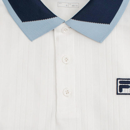 FILA Tennis Jacquard Collared เสื้อโปโลผู้ชาย