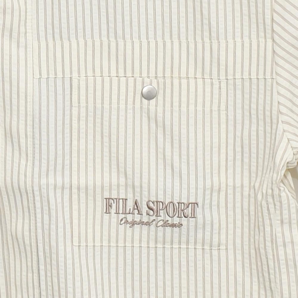 FILA Check Seersucker Windbreaker เสื้อแจ็คเก็ตผู้ใหญ่ Supersports Thailand