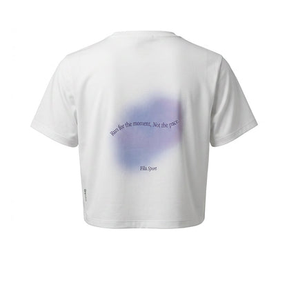 FILA Drywave Semi-Crop Graphic เสื้อออกกำลังกายผู้หญิง