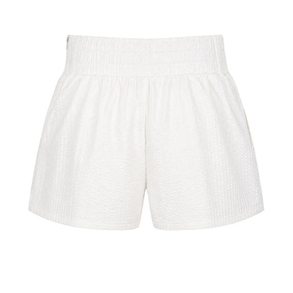 FILA Seersucker กางเกงลำลองขาสั้นผู้หญิง