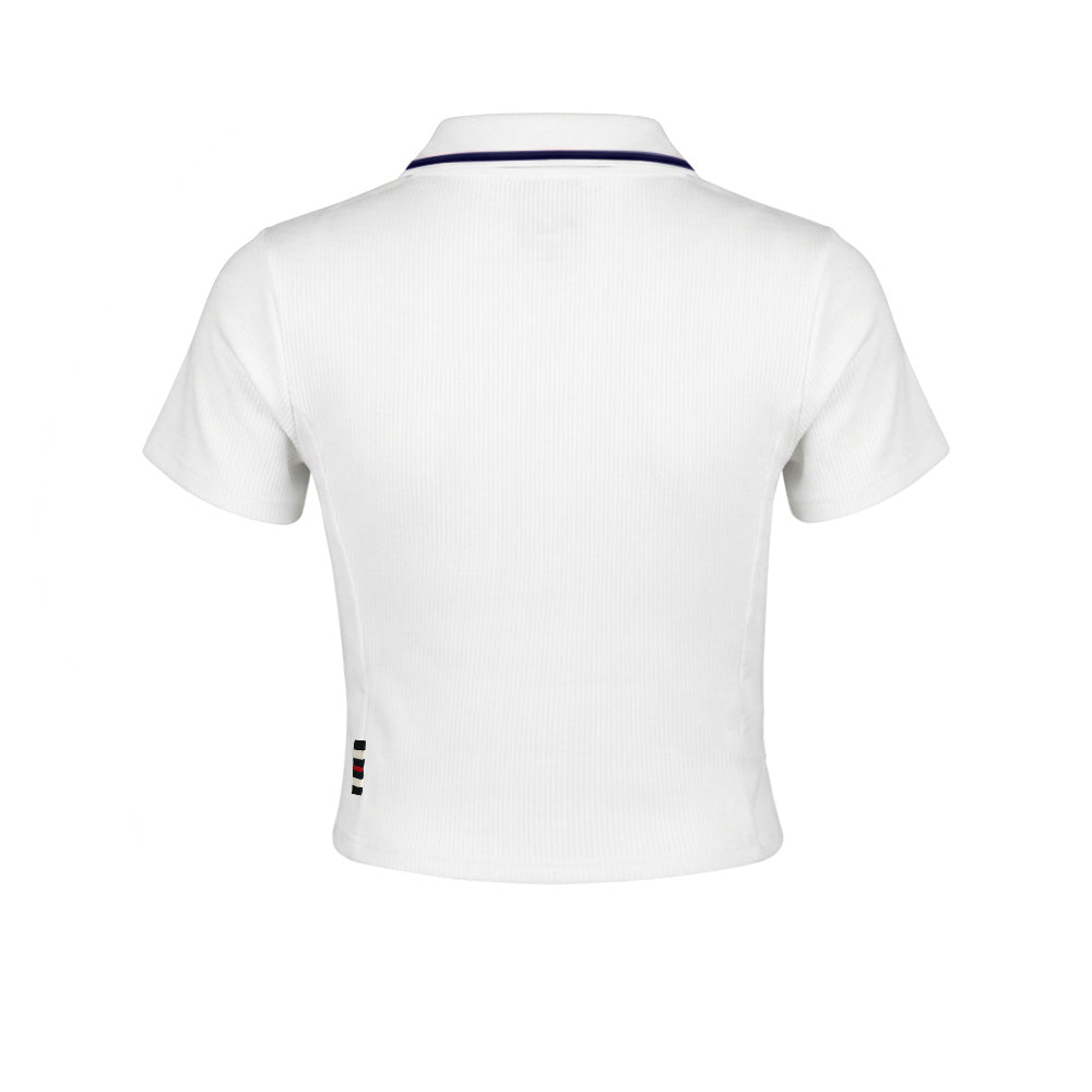 FILA Rib Polo เสื้อโปโลออกกำลังกายผู้หญิง Supersports Thailand