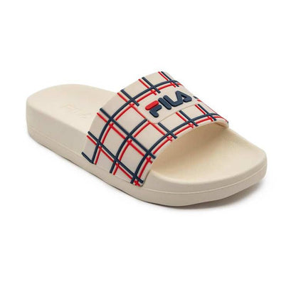 Fila Slides For Women FILA Checkered SDS241001K Kids Sandals สีเบจ