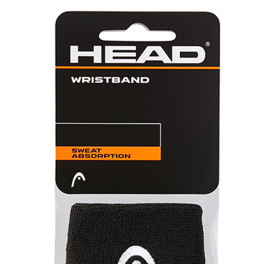HEAD Black 2.5" Unisex Tennis Wristband - Supersports Thailand Supersports Thailand