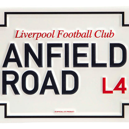 LIVERPOOL FOOTBALL CLUB Anfield Road Sign