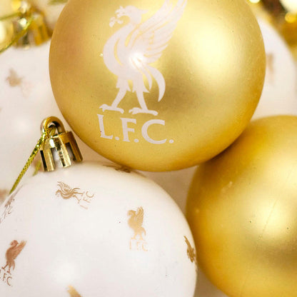 LIVERPOOL FOOTBALL CLUB 12 Pack Baubles Christmas Decoration