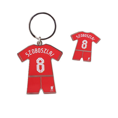 LFC Dominik Szoboszlai 2024/25 ชุดพวงกุญแจและเข็มกลัด