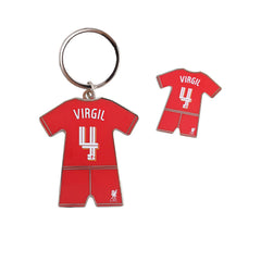 LIVERPOOL FOOTBALL CLUB Virgil Van Dijk 2024/25 Badge And Keyring Set