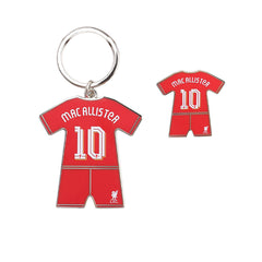 LIVERPOOL FOOTBALL CLUB Alexis Mac Allister 2024/25 Badge And Keyring Set
