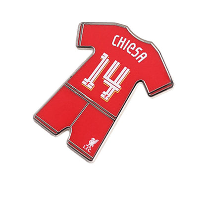 LIVERPOOL FOOTBALL CLUB Federico Chiesa 2024/25 Badge And Keyring Set