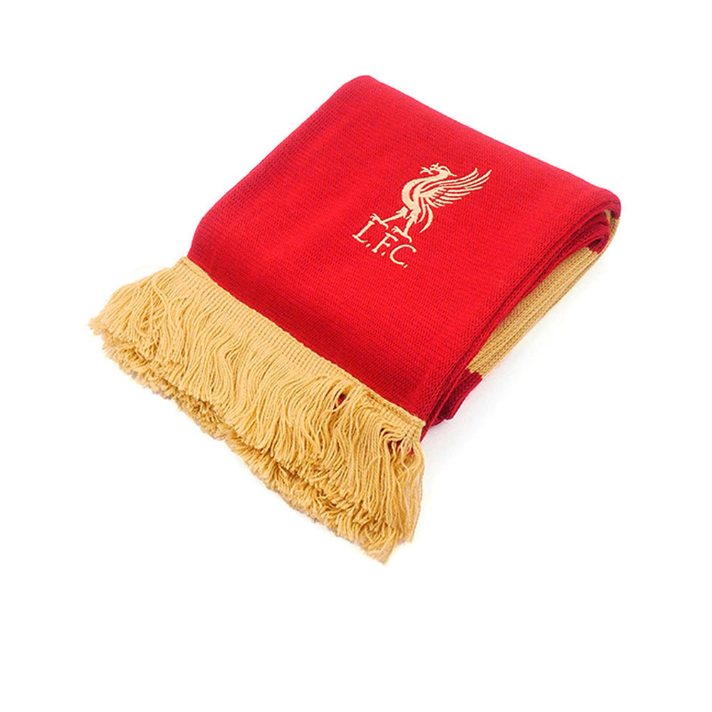 LIVERPOOL FOOTBALL CLUB Red & Gold Bar ผ้าพันคอผู้ใหญ่