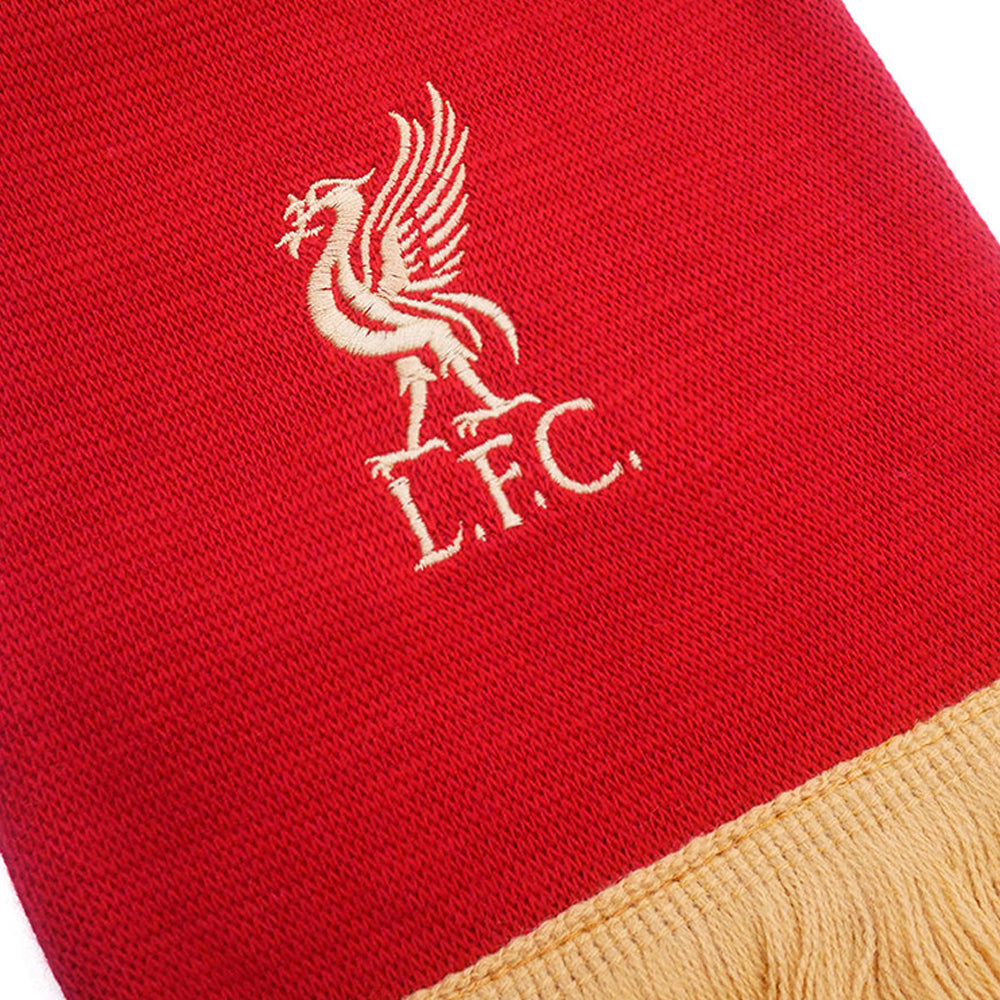 LIVERPOOL FOOTBALL CLUB Red & Gold Bar ผ้าพันคอผู้ใหญ่