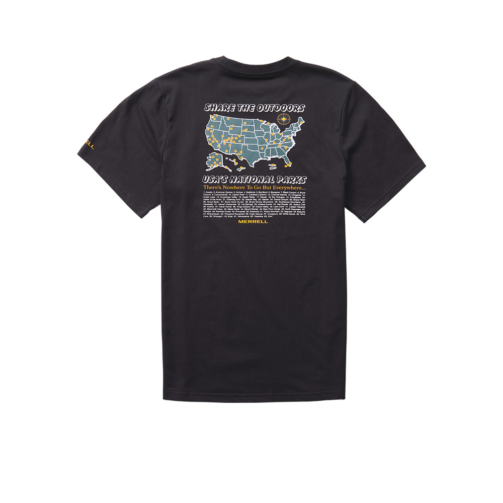 MERRELL USA's National Parks เสื้อยืดผู้ชาย
