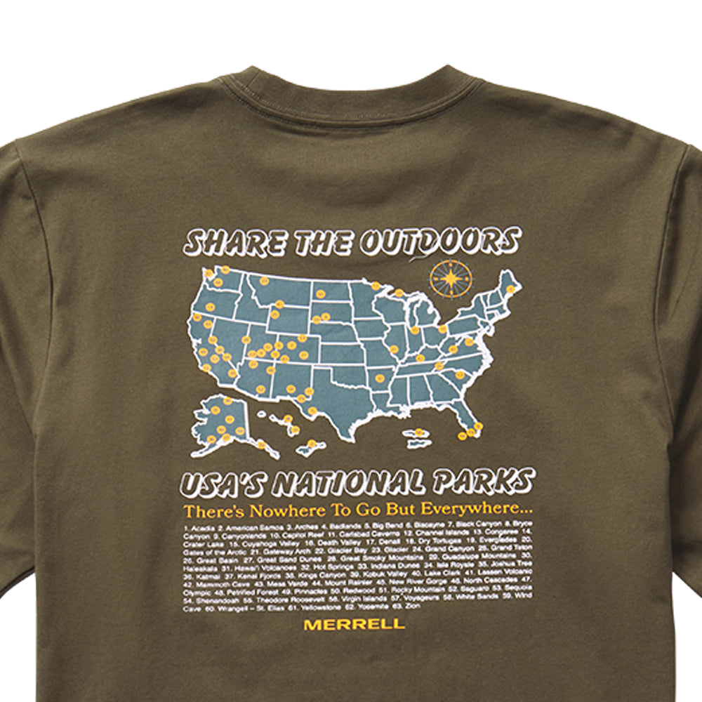 MERRELL USA's National Parks เสื้อยืดผู้ชาย