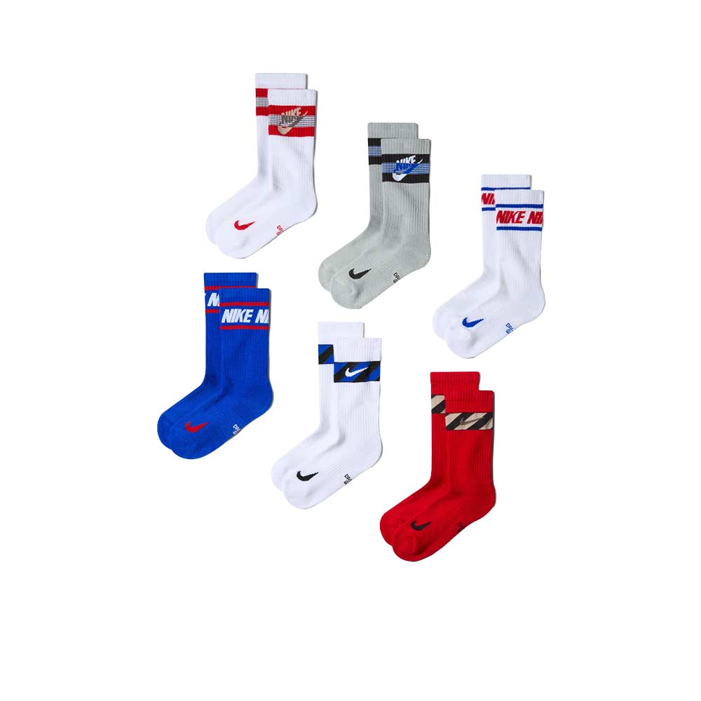 NIKE Everyday Crew Kids Socks (6 Pairs) Supersports Thailand