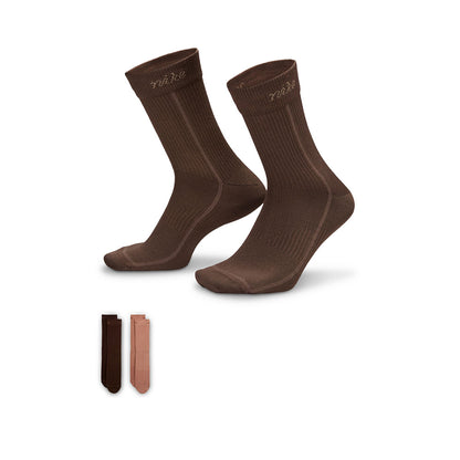 NIKE Everyday Plus Lightweight Crew ถุงเท้าผู้หญิง (แพ็ค 2 คู่)