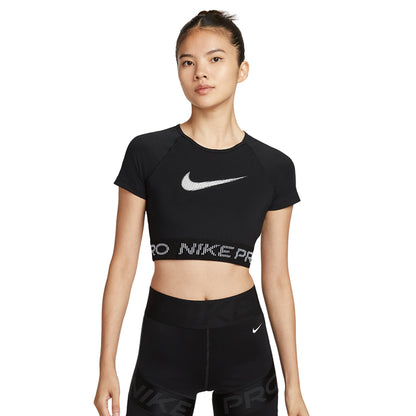NIKE Pro Cropped Graphic เสื้อออกกำลังกายผู้หญิง