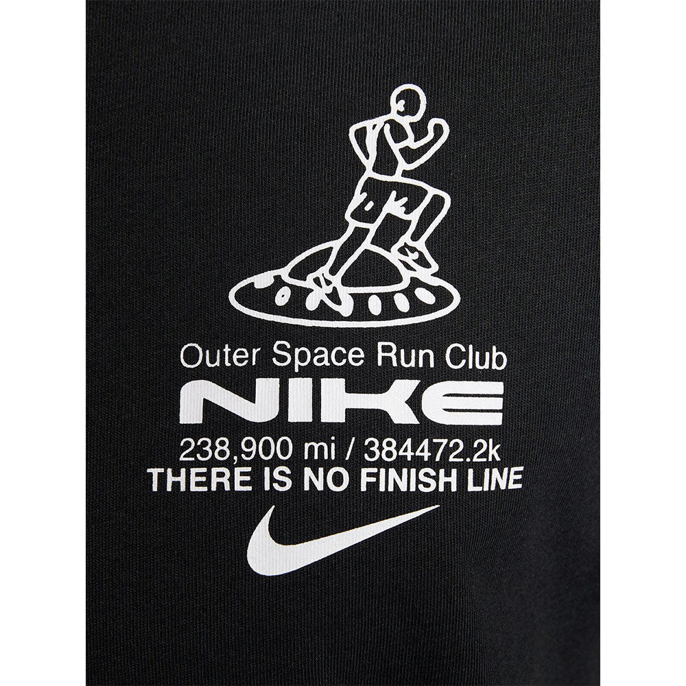 NIKE Outer Space Run Club Men's Running T-Shirt สีดำ (Black) L (ASIAN  SIZE)