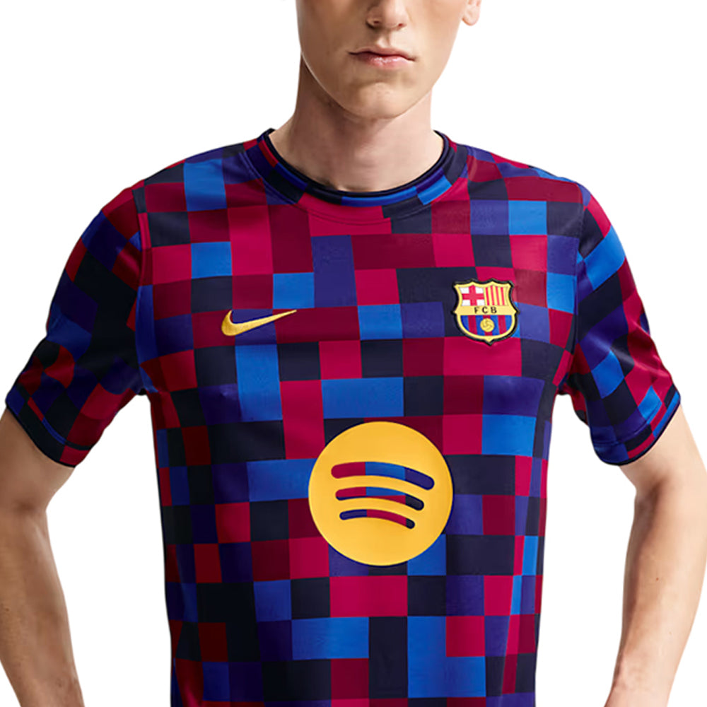 NIKE FC Barcelona Home Pre-Match เสื้อฟุตบอลผู้ชาย Supersports Thailand