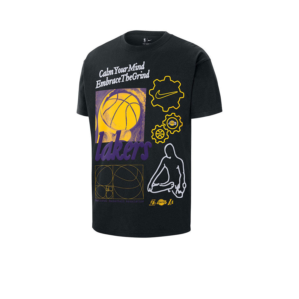 NIKE Los Angeles Lakers Courtside เสื้อยืดบาสเกตบอลผู้ชาย