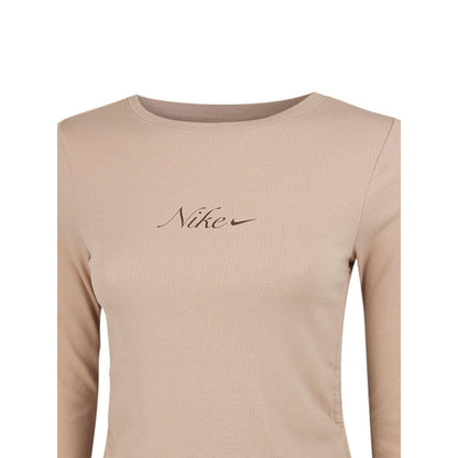 NIKE Sportswear Ribbed Long-Sleeve Cropped Women's Sweatshirt